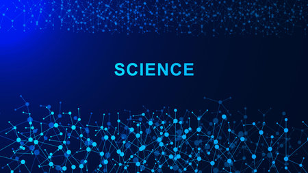 Molecular structure for medical, DNA, neurons, chemistry and technology background. Vector illustration.のイラスト素材