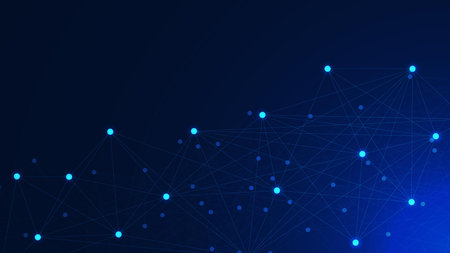 Abstract technology futuristic background. Dots and lines connection molecular concept design. Vector illustration.のイラスト素材