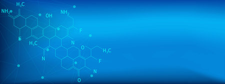Chemical formulas for science background design concept. Vector illustration.のイラスト素材