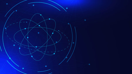 Global communication technology concept with lines connection. Abstract futuristic technology for social networking and network connection background. Vector illustration.のイラスト素材