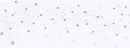 Connecting lines and dots background design. Global network connection, big data visualization and...