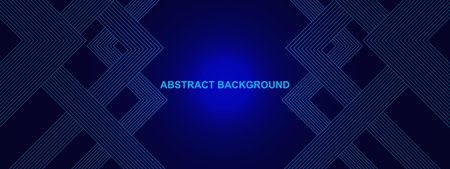 Abstract header background with blue lines for modern technology and science design concept. Vector...