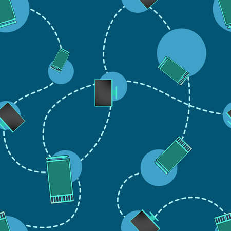 Seamless Pattern Working on Office Monitor Screen Pen Tabletのイラスト素材