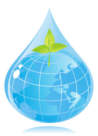 concept on the conservation of natural resources - waterのイラスト素材