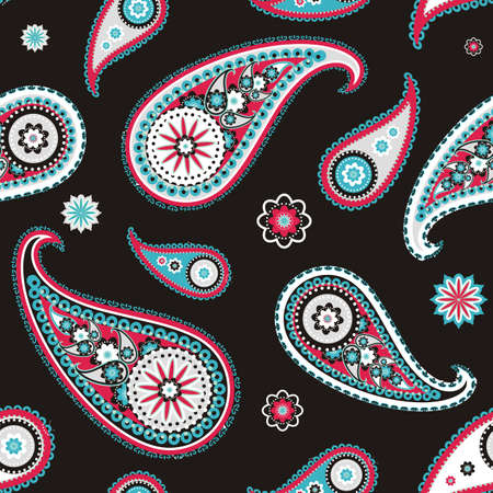 Seamless pattern based on traditional Asian elements Paisleyのイラスト素材