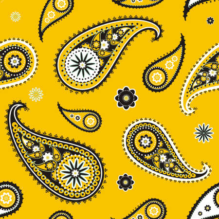 Seamless pattern based on traditional Asian elements Paisleyのイラスト素材