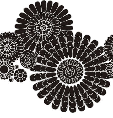 seamless pattern of decorative stylized flowersのイラスト素材