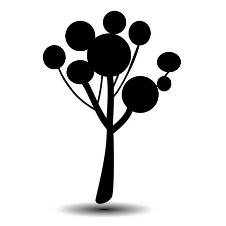 Stylized symbol of the tree. A template for a logo or a design element.のイラスト素材