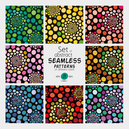 Set of seamless patterns with abstract geometric pattern.のイラスト素材