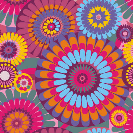 seamless pattern of decorative stylized flowersのイラスト素材