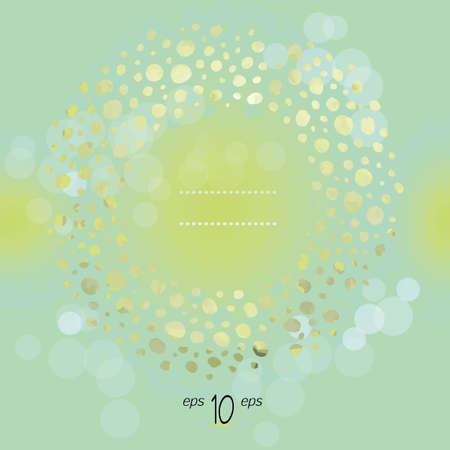 Scenic abstract background in golden-green colors for your design greeting cards, booklets, posters.のイラスト素材