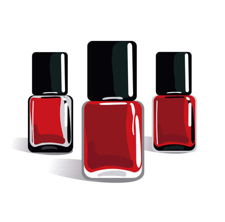 Nail polish bottle 3d design isolatedのイラスト素材