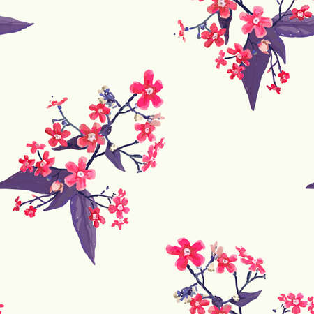 Forget-me-nots. Seamless background with a flower patternのイラスト素材