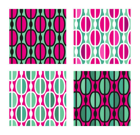 Trendy seamless pattern in vintage style for wallpaper or fabric. The style of the sixties. Modernのイラスト素材