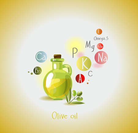 Healthy food. Natural organic products. Olive oil