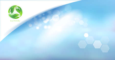 Caring for the environment. Symbol for eco-friendly products on abstractのイラスト素材