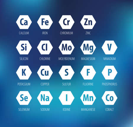 Minerals for human health.のイラスト素材