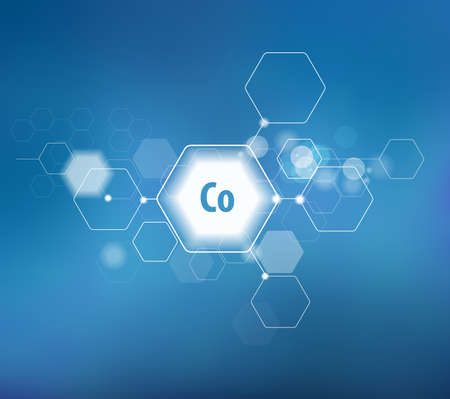 Cobalt. Abstract template for structural diagram.のイラスト素材
