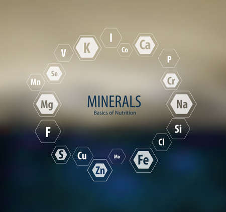 Minerals / Modern scientific research. Abstract structural network. The future is science. Chemistry, physics, medicine.のイラスト素材