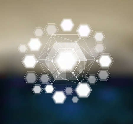 Abstract structure. Blurred abstract  with polygonal elements.