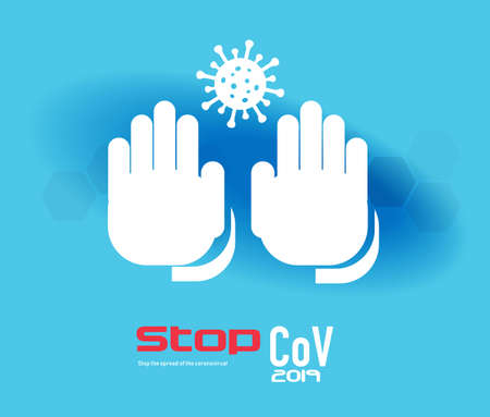 Coronavirus CoV 2019, SARS-Covid-2. Infographics, image illustration. Stop the spread of the coronavirus!のイラスト素材