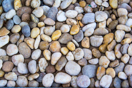 texture of colorful small stonesの写真素材