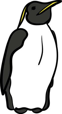 Arctic penguin figure funny vector illustrationのイラスト素材