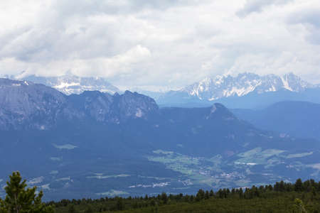 background landscape view of the snowy peaks of the Alps