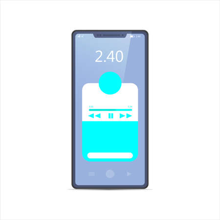 Devices in realistic trendy design on blank background. smartphone with empty screens. Mock up. Blank screen isolated.のイラスト素材