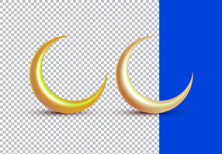 3d of moon vector illustrationsのイラスト素材