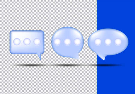 3d set bubble chat vector designのイラスト素材