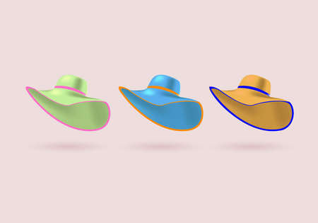 Colorful Vector Beach Balls illustrationsのイラスト素材