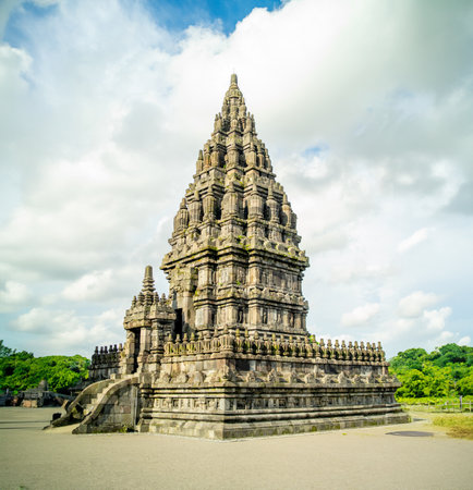 Prambanan or Candi Rara Jonggrang is a Hindu temple compound in Java, Indonesiaの写真素材