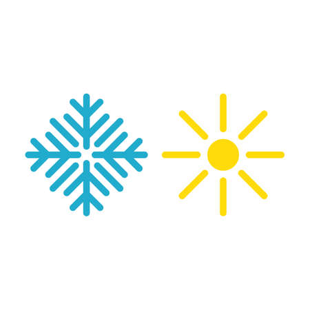 Hot and cold symbolのイラスト素材