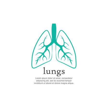 Human lungs design templateのイラスト素材