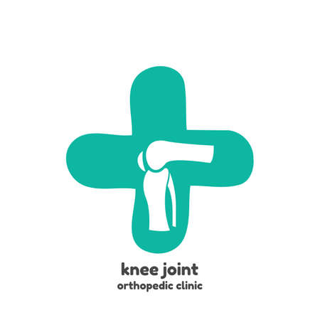 Round symbol of knee joint bones for orthopedic purposesのイラスト素材