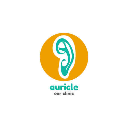 Template logo for auricle. Ear clinic logo
