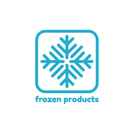 Abstract vector logo for frozen products. Design elementのイラスト素材