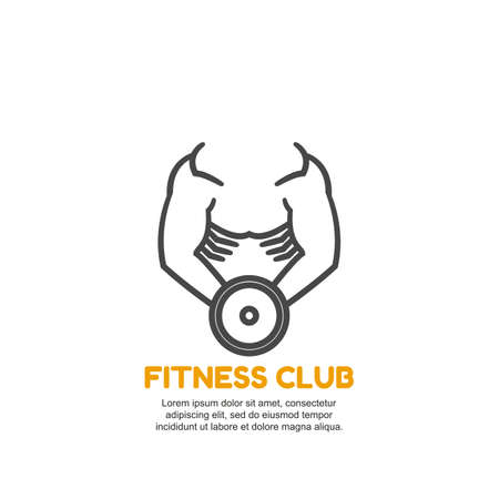 Fitness club  design vector template. Sportの写真素材