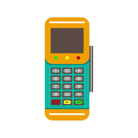 POS terminal flat vector icon. Vector illustrationのイラスト素材