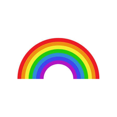 Rainbow icon flat. Homosexual minority concept iconのイラスト素材