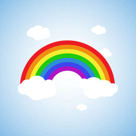 Rainbow icon flat. Homosexual minority concept iconのイラスト素材