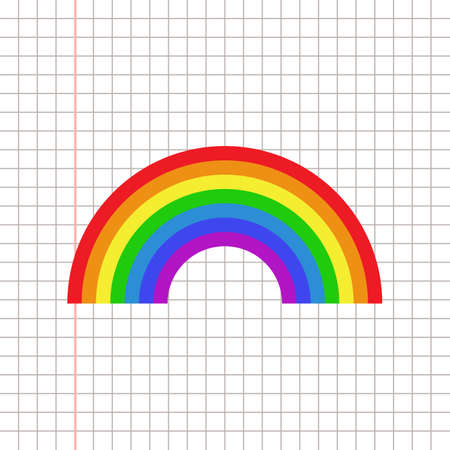 Rainbow icon flat. Homosexual minority concept iconのイラスト素材