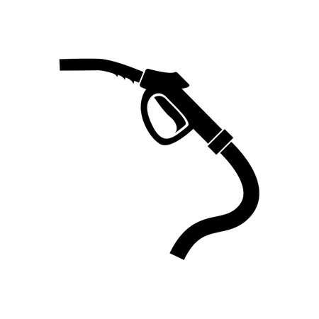 Black silhouette of a fuel pump. Fuel pump iconのイラスト素材