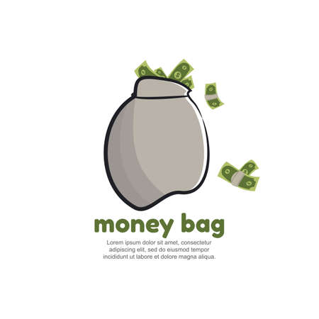 Template logo for money bag.のイラスト素材