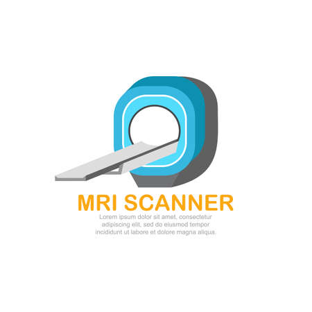 MRI scanner logo template.のイラスト素材