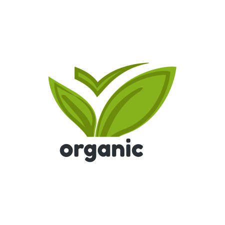 Organic product logo template.のイラスト素材