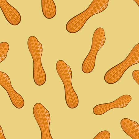 Seamless pattern with peanuts