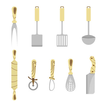 Vector illustration of kitchen toolsのイラスト素材