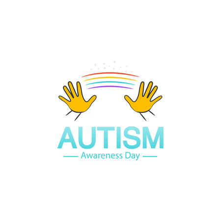 Autism awareness day logo design vector templateのイラスト素材